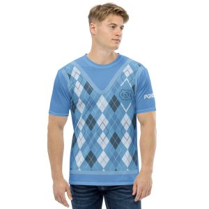 Men’s UNC Sweater Vest T-Shirt | C@rolina Blue Argyle Tee